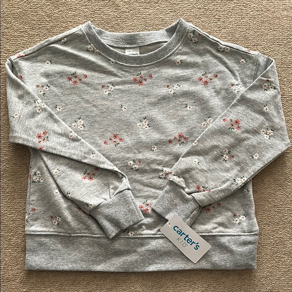 Carter's Kids Gray Floral Sweatshirt